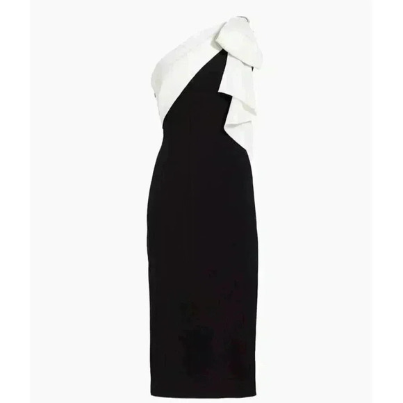 NWT Sachin & Babi One-Shoulder Shane stretch crepe asymmetric dress gown 4/6 - Picture 7 of 13